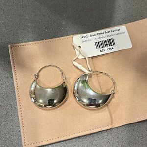 Daphine Silver Boat Earrings